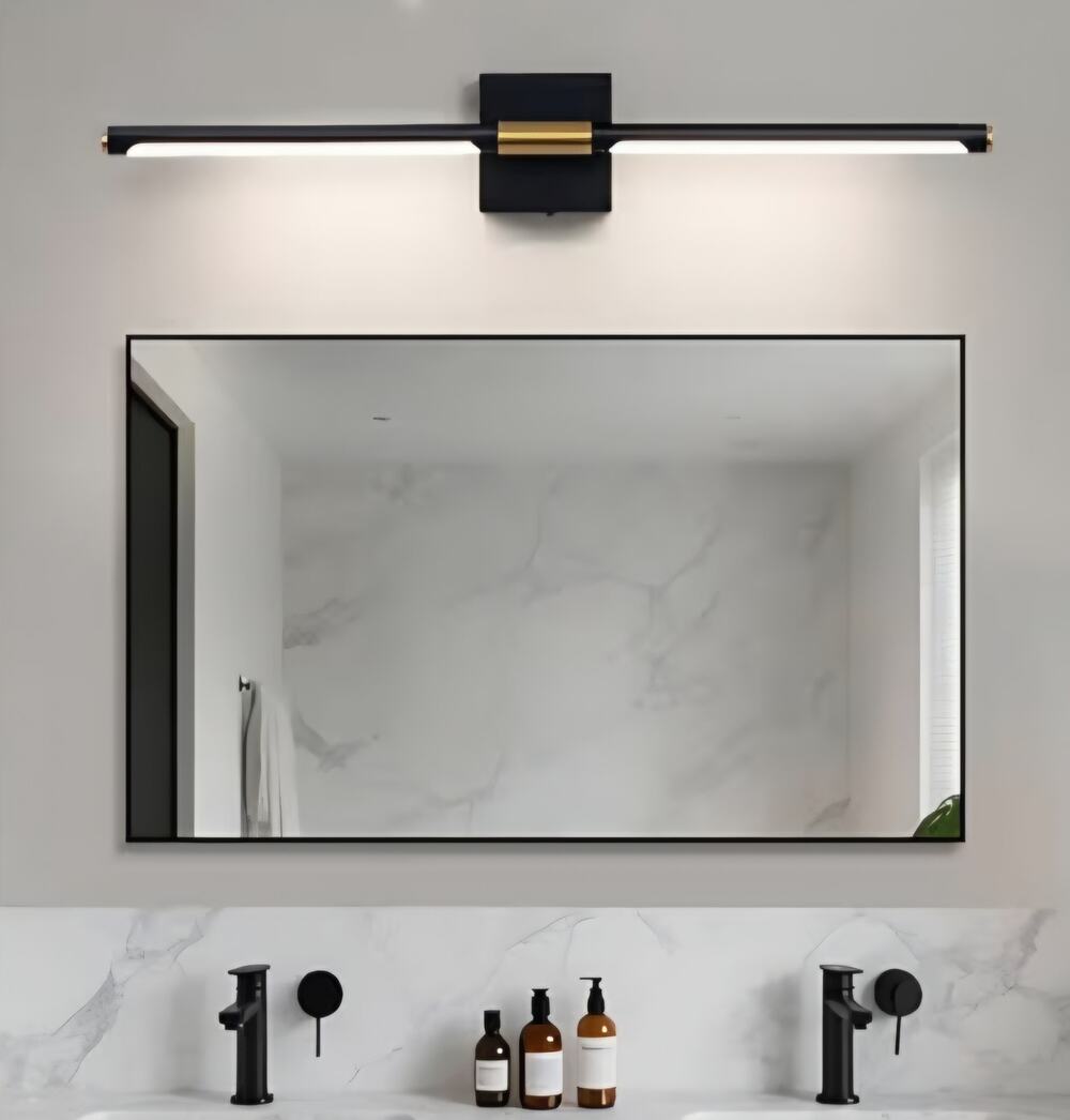 Faziyo 30" LED Vanity Light Black Gold Dimmable 5CCT Bathroom Fixture